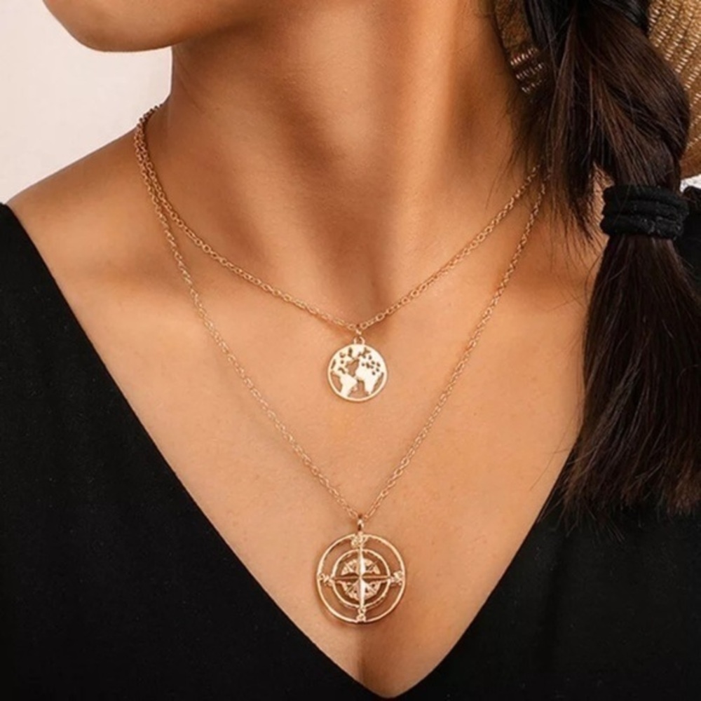 3/$30 💛 Universe Multi Layer Pendant Necklace